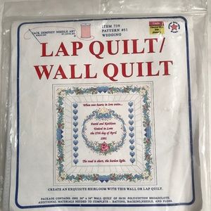 Jack Dempsey Embroidery Lap/Wall Quilt Wedding Kit